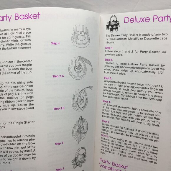 Vintage 2 Book Set Creative Gift Wrapping Fun Easy Finishing Touch 35 Ribbon Bow - Picture 8 of 16